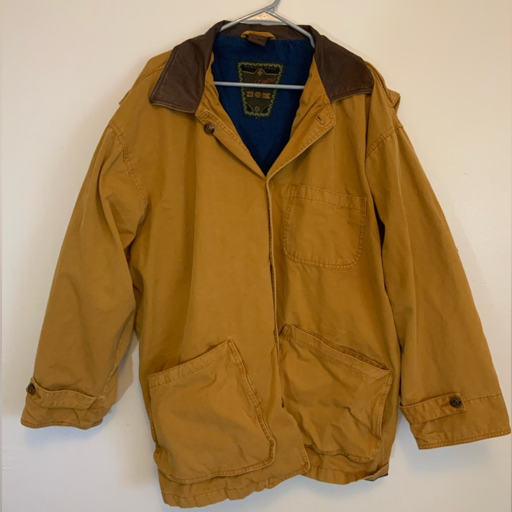 Dual Control tan vintage coat. Men’s XL.